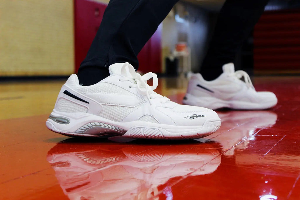 Herren-Gehschuhe mit fester Unterstützung für hohe Fußgewölbe, All-in-One, Weiß, Komfort- und Performance-Stil